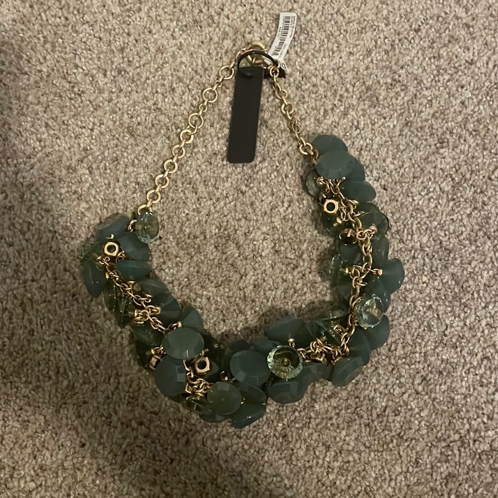NWT J Crew Green Statement Necklace